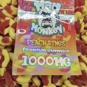 Mad Monkey Peach Rings Premium Gummies