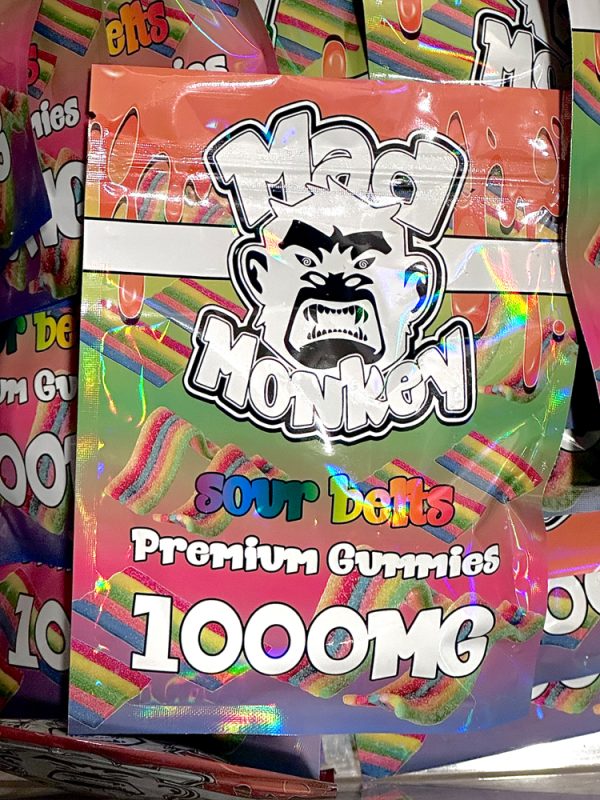 Mad Monkey Sour Belts Premium Gummies