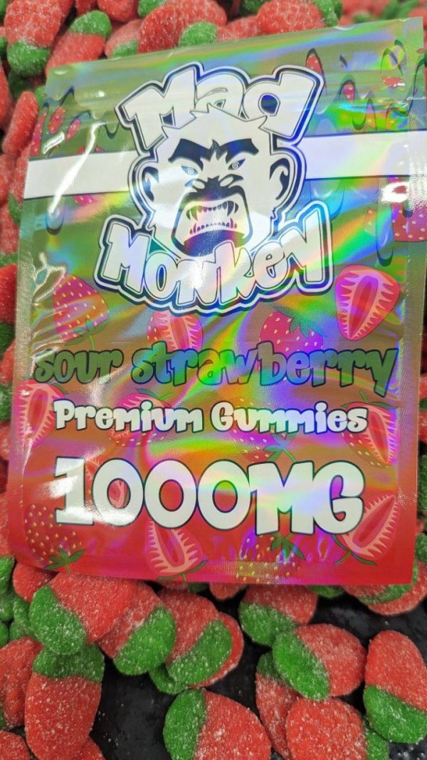 Mad Monkey Sour Strawberry Premium Gummies